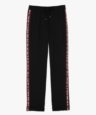 Pantalon femme avec bandes imprimées sur les côtés vue4 - FOLLOW ME - GEMO