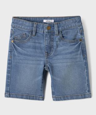 Bermuda en jean stretch coupe Regular garçon vue4 - GEMO (ENFANT) - GEMO