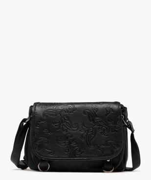 Sac besace avec rabat à motifs fleuris porté croisé femme vue1 - GEMO (ACCESS) - GEMO