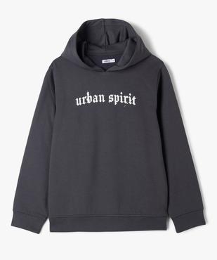 Sweat à capuche avec inscription garçon vue1 - GEMO (JUNIOR) - GEMO