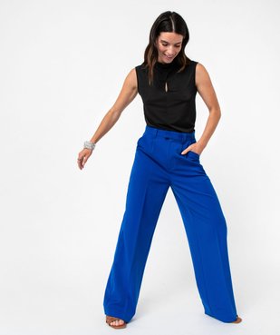 Débardeur décolleté fantaisie en matière extensible satinée femme vue5 - GEMO(FEMME PAP) - GEMO