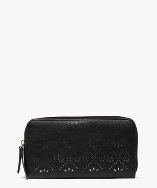 Portefeuille femme zippé avec motif ajouré vue1 - GEMO (ACCESS) - GEMO