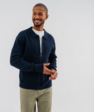 Gilet zippé à col polo homme vue1 - GEMO (HOMME) - GEMO