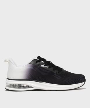 Baskets en toile bicolores avec semelle à bulle d’air homme - 5 Miles vue2 - 5 MILES - GEMO