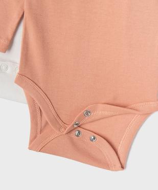 Body manches longues à encolure US bébé (lot de 3) vue2 - GEMO 4G BEBE - GEMO