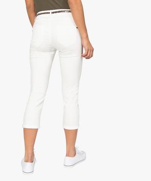 Pantacourt femme en stretch uni avec ceinture tressée vue3 - GEMO(FEMME PAP) - GEMO