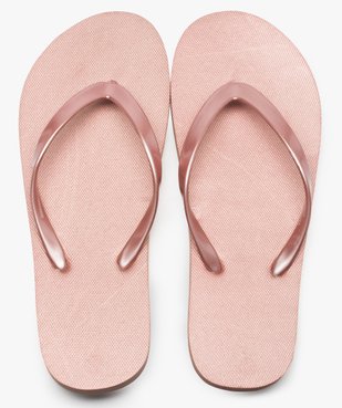 Tongs femme unies avec semelle intérieure antidérapante vue1 - GEMO (PLAGE) - GEMO