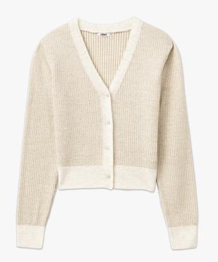 Gilet court en maille scintillante femme vue4 - GEMO(FEMME PAP) - GEMO