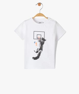 Tee-shirt bébé garçon à manches courtes avec motif vue1 - GEMO(BEBE DEBT) - GEMO