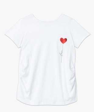 Tee-shirt de grossesse avec motif cœur vue4 - GEMO (MATER) - GEMO
