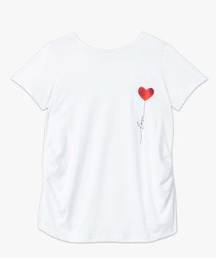 Tee-shirt de grossesse avec motif cœur vue4 - GEMO (MATER) - GEMO