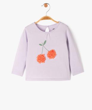 Tee-shirt à manches longues à motif pailleté bébé fille vue1 - GEMO 4G BEBE - GEMO