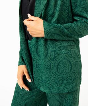 Veste blazer femme imprimée en matière satinée vue2 - GEMO(FEMME PAP) - GEMO