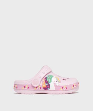 Sabots souples perforés à motif licorne fille  vue1 - GEMO (PLAGE) - GEMO