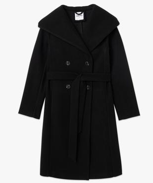 Manteau mi-long à grand col capuche femme vue4 - GEMO(FEMME PAP) - GEMO