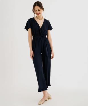 Combinaison pantalon avec haut cache-coeur femme vue1 - GEMO(FEMME PAP) - GEMO