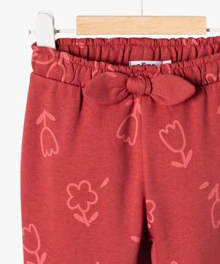 Pantalon en maille à motifs fleuris bébé fille vue3 - GEMO(BEBE DEBT) - GEMO