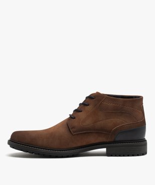 Low-boots avec surpiqûres et lacets contrastants homme vue4 - GEMO (CASUAL) - GEMO