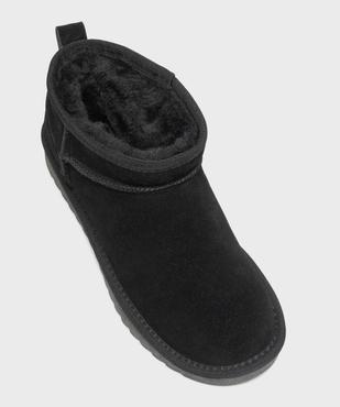 Boots fourrées dessus cuir femme vue5 - SANS MARQUE - GEMO