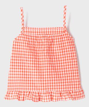 Débardeur à motif vichy avec volants fille vue4 - GEMO (ENFANT) - GEMO