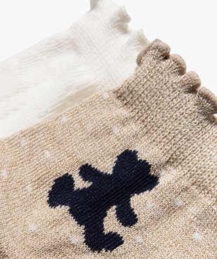 Chaussettes fantaisie à ourlet roulotté fille - LuluCastagnette (lot de 2) vue2 - LULUCASTAGNETTE - GEMO
