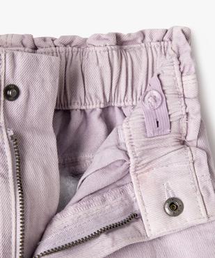 Jean wide leg avec ceinture élastique ajustable fille vue3 - GEMO (ENFANT) - GEMO