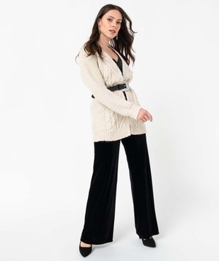 Gilet femme en grosse maille incrusté de fil pailleté vue5 - GEMO(FEMME PAP) - GEMO