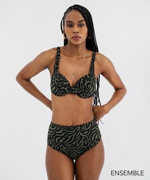 Ensemble de maillot de bain 2 pièces à motif zébré pour femme - GEMO