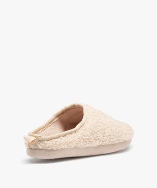 Chaussons femme mules plates en textile sherpa vue4 - GEMO(HOMWR FEM) - GEMO