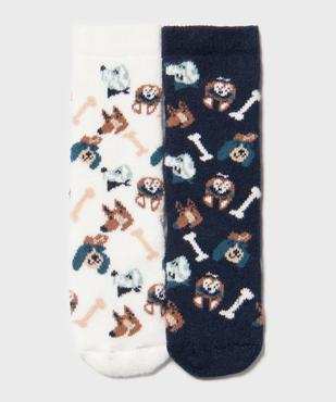 Chaussettes antidérapantes à motifs chiens bébé garçon (lot de 2) vue1 - GEMO 4G BEBE - GEMO