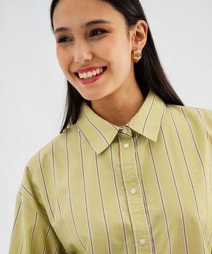 Chemise manches longues à rayures femme vue2 - GEMO(FEMME PAP) - GEMO