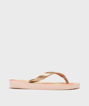 Tongs Kids Flores avec brides dorées fille - Havaianas vue2 - HAVAIANAS - GEMO