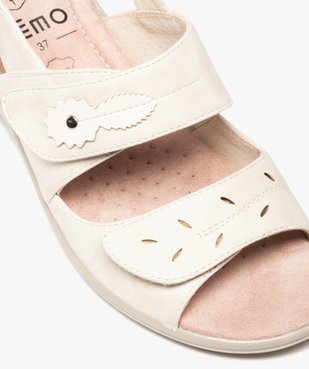 Sandales femme confort à talon et brides scratch vue6 - GEMO 4G FEMME - GEMO