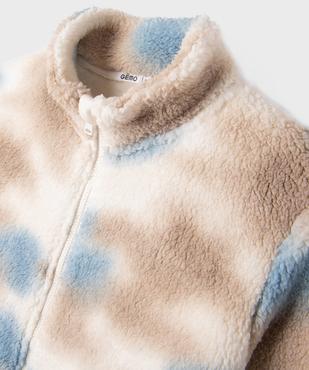 Sweat zippé à col montant en sherpa fille vue2 - GEMO (JUNIOR) - GEMO