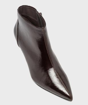 Bottines vernies à bout pointu et talon fin femme - Follow Me vue5 - FOLLOW ME - GEMO
