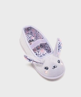Chaussons ballerines en velours imprimés à détails en relief fille vue5 - GEMO (ENFANT) - GEMO