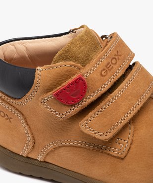 Chaussures premiers pas bébé garçon unies en suédine - Geox vue6 - GEOX - GEMO