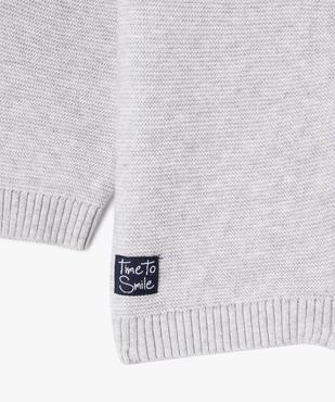 Gilet bébé en maille à fermeture zippée vue3 - GEMO(BEBE DEBT) - GEMO