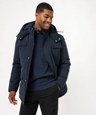 Parka rembourrée à capuche multipoche homme vue1 - GEMO 4G HOMME - GEMO