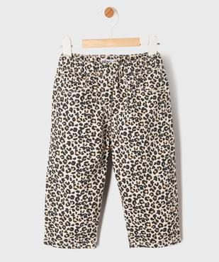 Jean large à motif léopard bébé fille vue1 - GEMO(BEBE DEBT) - GEMO