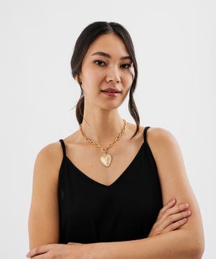 Robe longue à fines bretelles en maille texturée femme vue2 - GEMO 4G FEMME - GEMO