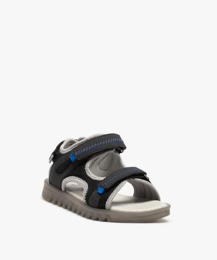 Sandales sport garçon à brides scratch et semelle crantée vue2 - GEMO 4G GARCON - GEMO