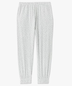 Pantalon de pyjama imprimé avec bas élastiqué femme vue4 - GEMO 4G FEMME - GEMO