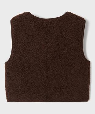 Gilet sans manches en maille sherpa fille vue5 - GEMO 4G FILLE - GEMO
