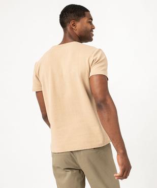 Tee-shirt manches courtes en maille texturée homme. vue3 - GEMO (HOMME) - GEMO