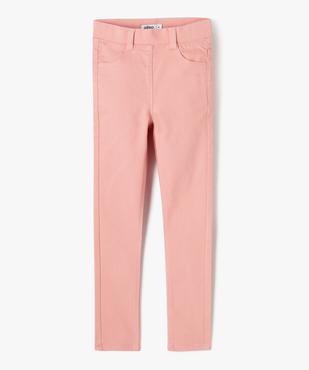 Pantalon skinny uni à taille élastiquée fille vue1 - GEMO 4G FILLE - GEMO