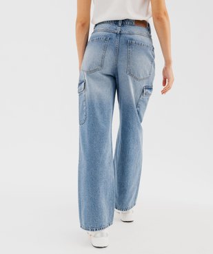 Jean cargo ample en denim de coton femme vue4 - GEMO 4G FEMME - GEMO