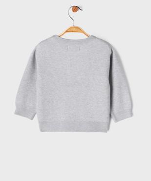 Pull en maille épaisse avec message bébé fille vue4 - GEMO(BEBE DEBT) - GEMO