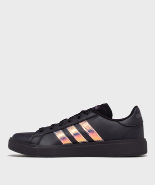 Baskets basses à bandes irisées Grand Court Base 2.0 femme - Adidas vue3 - ADIDAS - GEMO