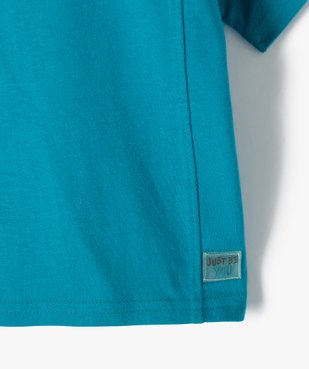 Tee-shirt bébé garçon à manches courtes avec jeu de surpiqûres vue2 - GEMO(BEBE DEBT) - GEMO